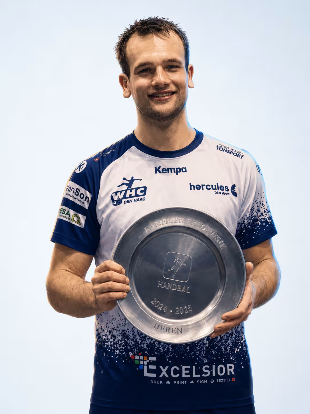 Jari van de Moosdijk kampioensmoment Super Handball League