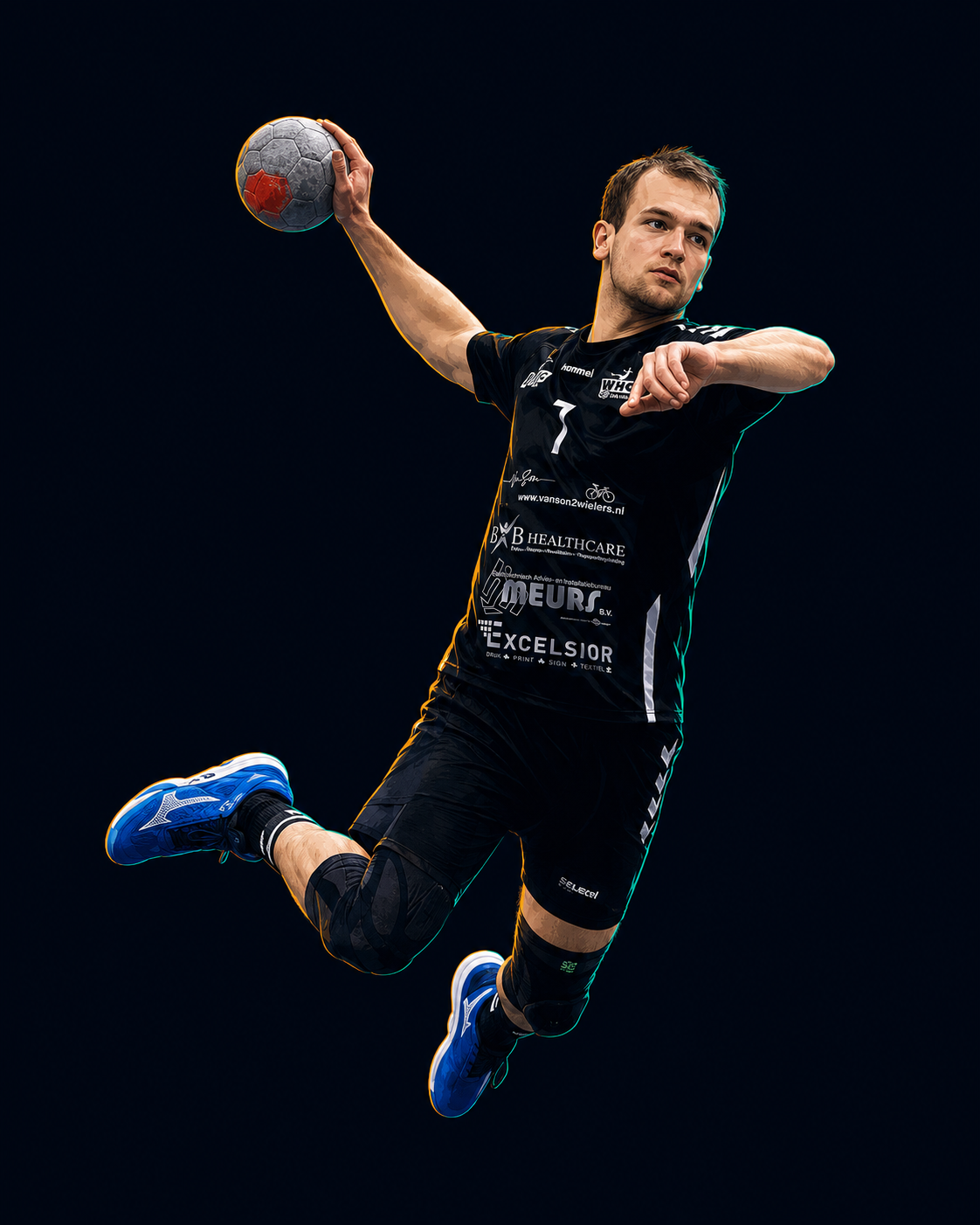 Jari van de Moosdijk elite handball jump shot